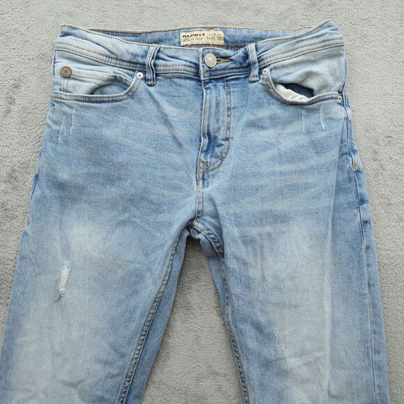 Alcott Jeans Mens Size 32x30 Blue Slim Fit Flex Denim Pants Distressed Fading - Picture 11 of 16
